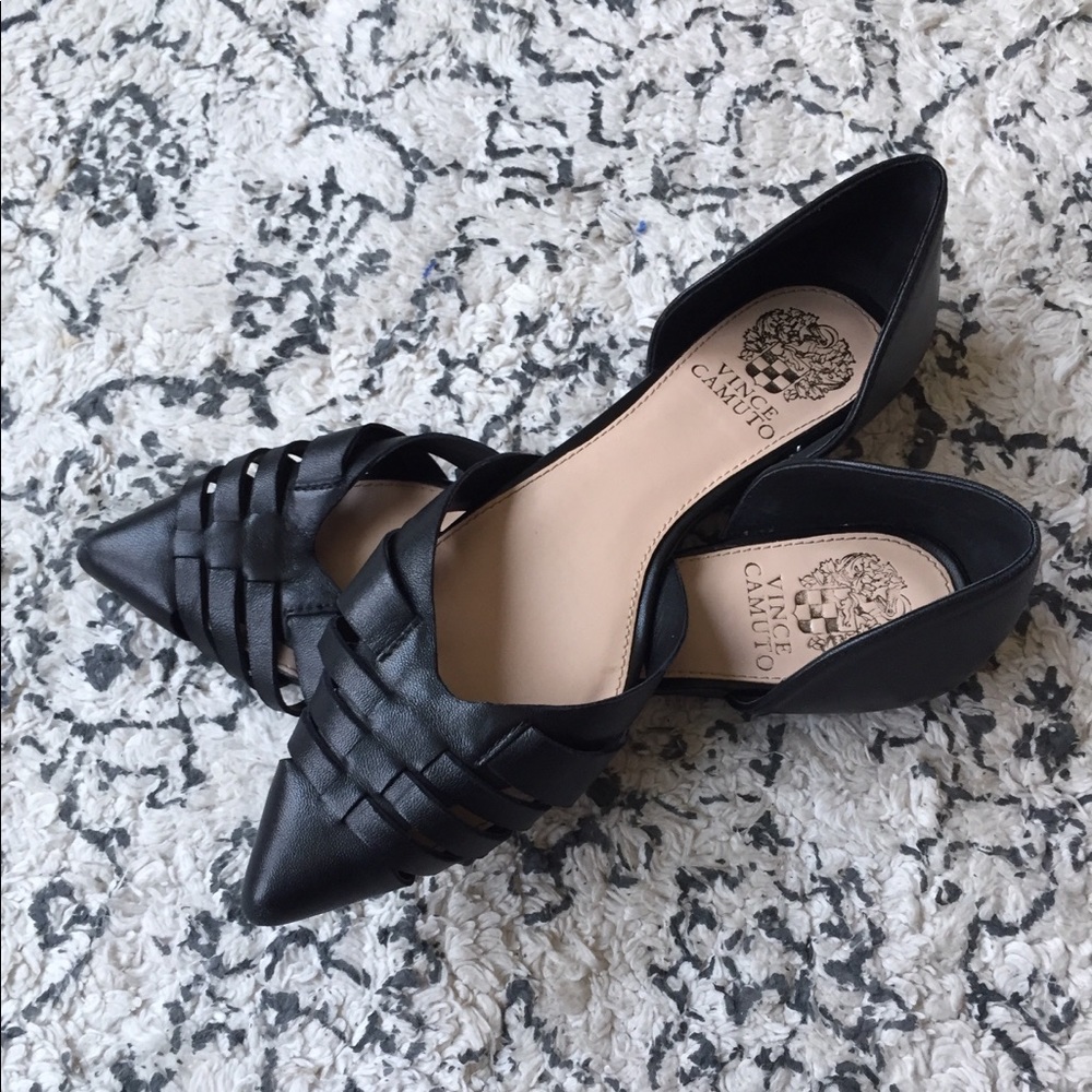 Vince Camuto Black Flats